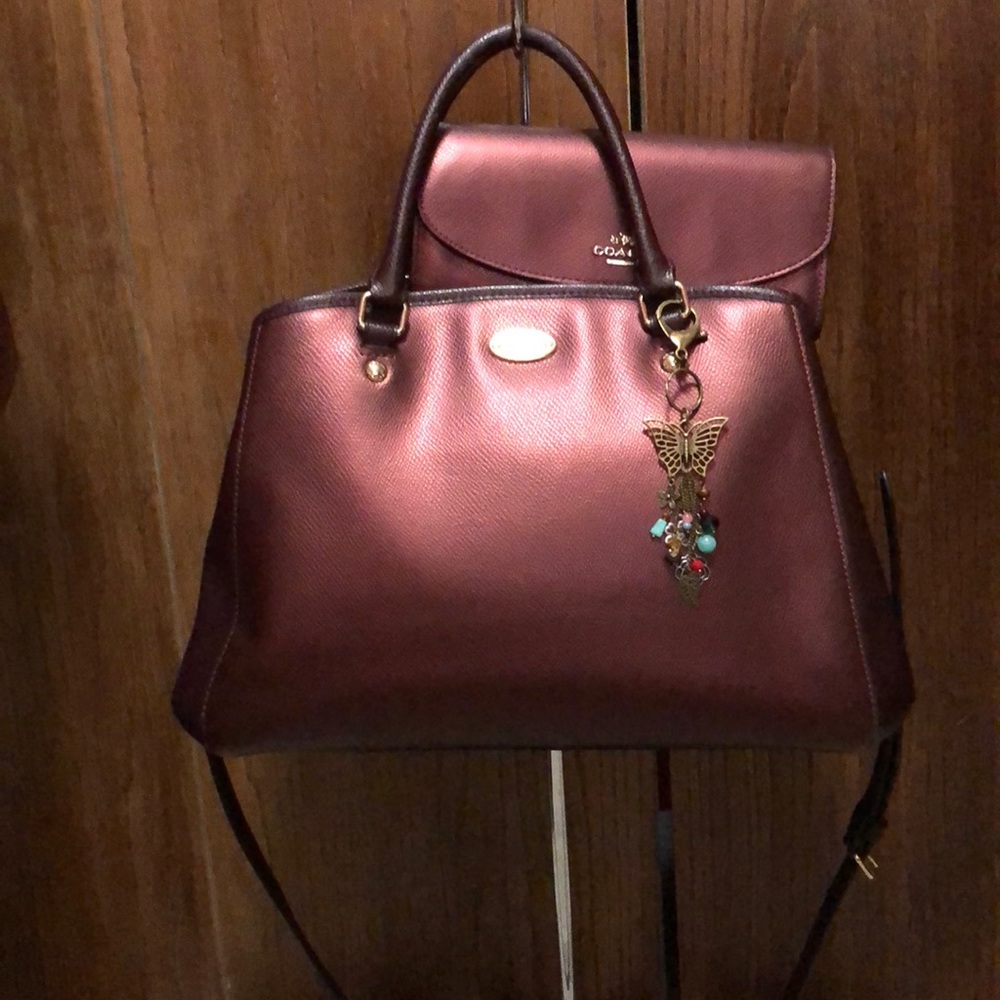 MARGOT CARRYALL IN BICOLOR METALLIC  LEATHER